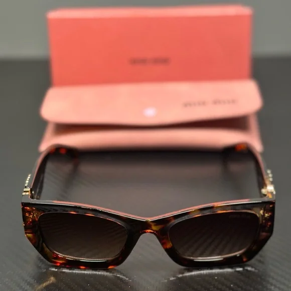 Miu Miu Tortoise Shell Sunglasses - Picture 2 of 10